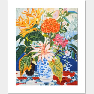 Flowers Still Life Boho Painting Posters and Art